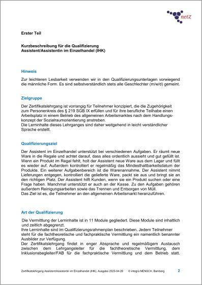 Vorbereitung auf das Arbeitsleben