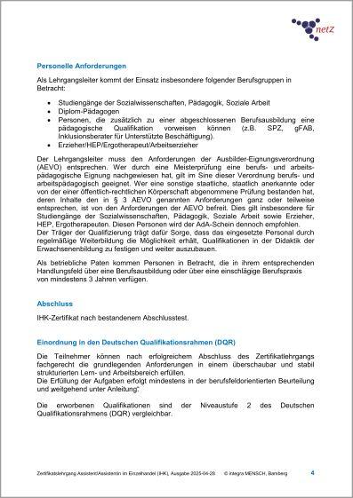 Vorbereitung auf das Arbeitsleben